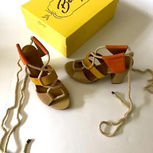 Bettye Muller Camel Calyspo Suede Sandal
